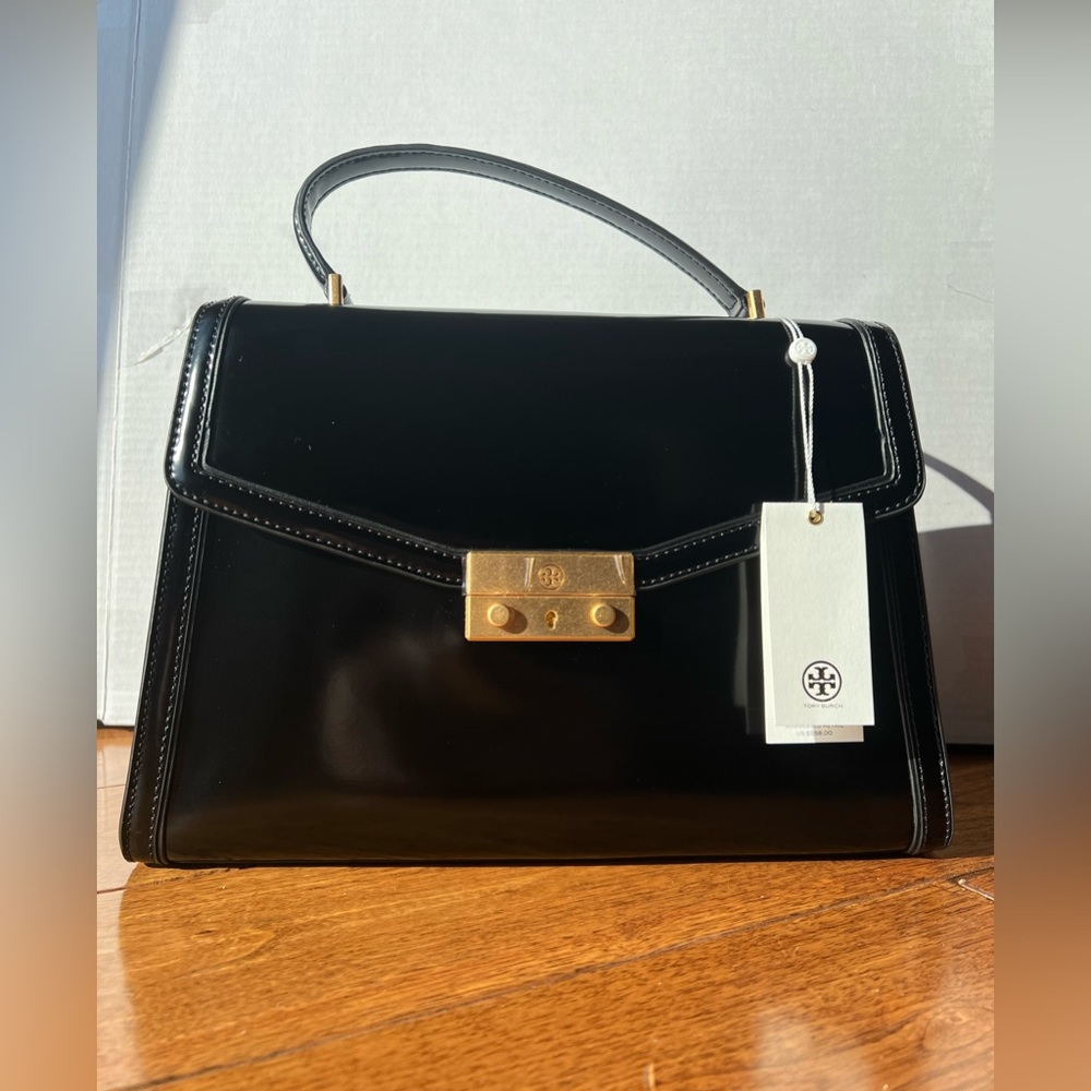 TORY BURCH Juliette Top Handle Satchel Black